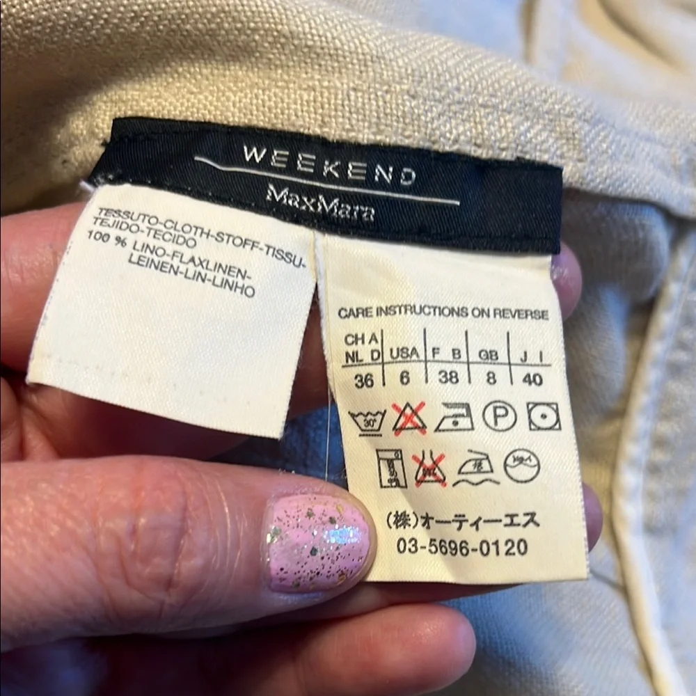 🛑 1 hour sale. MaxMara, size 6, Tan Lightweight Jacket - Picture 9 of 10